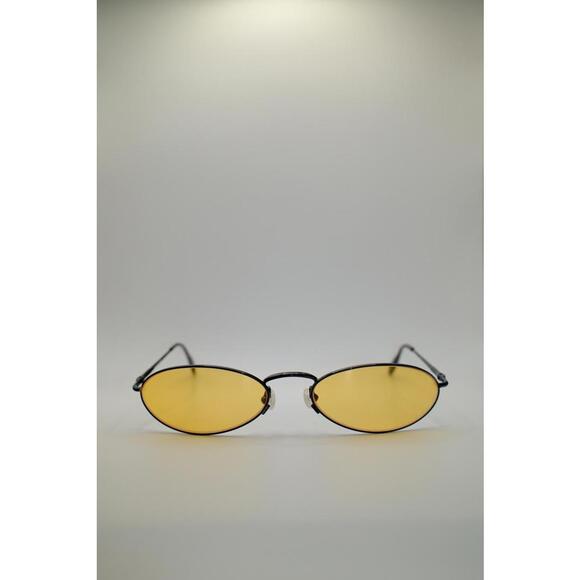 Accessories - 90s Katharine Hamnett Oval Frame Yellow Tint Sunglass